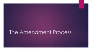 The Amendment Process in the Constitution