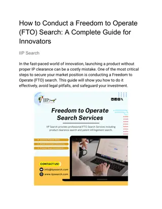 How to Conduct a Freedom to Operate (FTO) Search | Complete Guide 2025