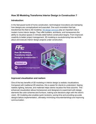 How 3D Modeling Transforms Interior Design in Construction _
