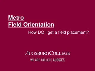 Field Placement Information and Guidelines for MSW Students