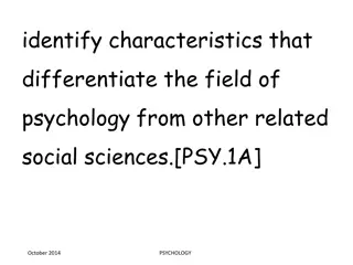Distinguishing Psychology from Related Social Sciences: Insights and Perspectives
