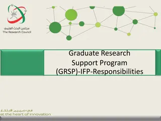 GRSP-IFP Roles and Responsibilities in Research Support Programs