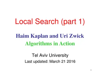 Local Search Algorithms in Action: Max Cut Partition and Optimization