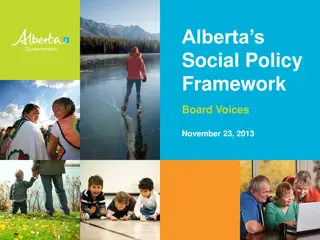 Alberta's Social Policy Framework: Building a Foundation for Better Outcomes