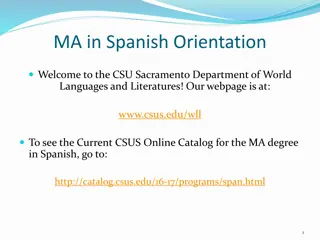 CSU Sacramento MA in Spanish Program Information