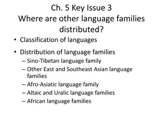 Distribution of Language Families: Sino-Tibetan, Afro-Asiatic, Altaic & More