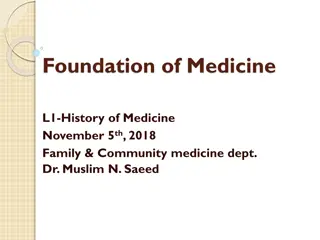 History of Medicine: Ancient Healing Practices and Medical Knowledge