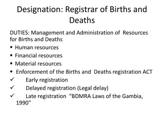 Registrar of Births and Deaths Administration