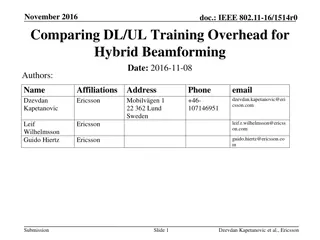 Comparing DL/UL Training Overhead for Hybrid Beamforming in IEEE 802.11-16