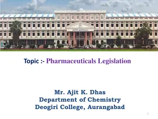 Pharmaceuticals Legislation Overview