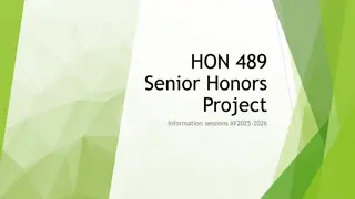 Senior Honors Projects Information and Examples at University AY2025-2026
