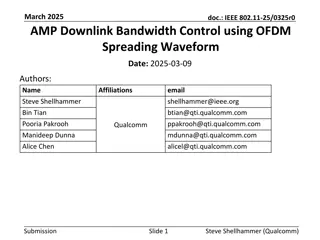 AMP Downlink Bandwidth Control Using OFDM Spreading Waveform