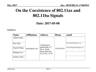 Coexistence of 802.11ax and 802.11ba Signals