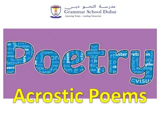 Discovering the Art of Acrostic Poetry for Education