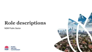 Role Descriptions in NSW Public Sector