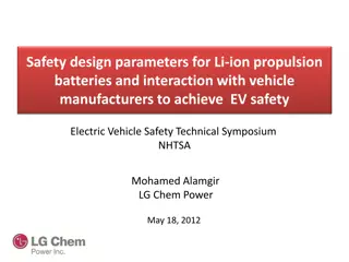 Safety Design Parameters for Li-ion Propulsion Batteries