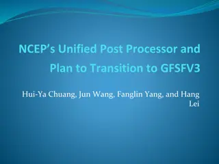 NCEP Unified Post Processor & GFSFV3 Transition Plan
