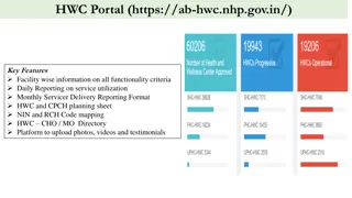 Health and Wellness Centre Portal: Features, Reporting, and Data Entry