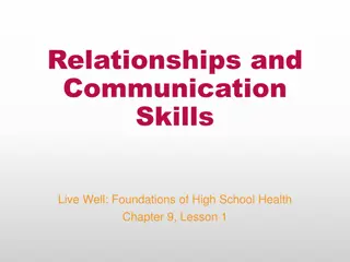 Healthy Relationships and Effective Communication Skills