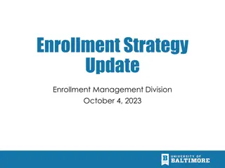 Enrollment Strategy Update - Stabilizing Enrollment and Recruitment Highlights