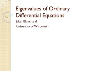 Understanding Eigenvalues of Ordinary Differential Equations and Finite Difference Techniques
