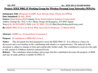 Proposal of LDPC for LPWA in IEEE 802.15.4w