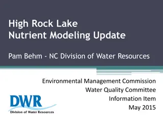 High Rock Lake Nutrient Modeling Update - May 2015