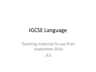 IGCSE Language Teaching Materials for Effective Communication Skills Development