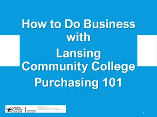 Efficient Business Guide for Lansing Community College Purchasing