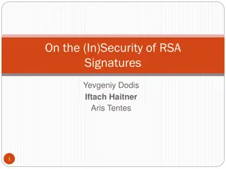 RSA Signature Security Analysis