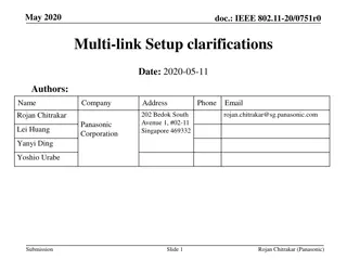 IEEE 802.11-20 Multi-link Setup Clarifications