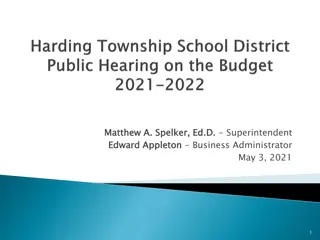Public School District Budget Presentation Overview