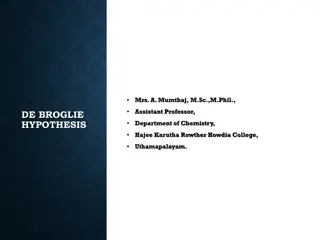 Insights into De Broglie Hypothesis and Matter Waves