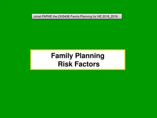 Family Planning Risk Factors and High-Risk Pregnancy Overview