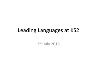 Effective Strategies for Teaching Languages at KS2 Level