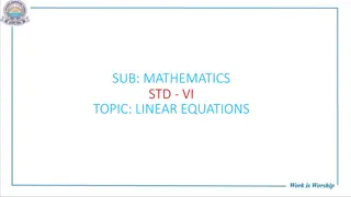 Linear Equations in Mathematics