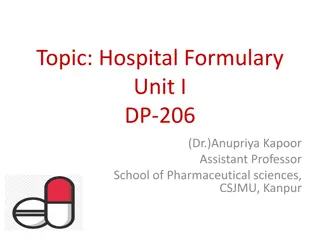 Hospital Formulary Best Practices and Guidelines