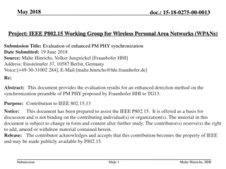 Enhanced PM.PHY Synchronization Evaluation Results