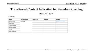 Context Transfer Indication for Seamless Roaming in IEEE 802.11-24/383r0