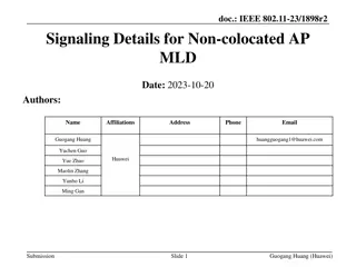 IEEE 802.11-23/1898r2 Signaling Details for Non-Colocated AP MLD