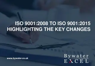 Key Changes in Transition from ISO 9001:2008 to ISO 9001:2015