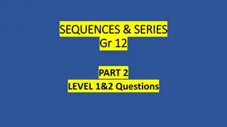 Sequences and Series Formulas for Grade 12 Students