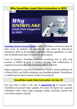 Snowflake Online Training Course Snowflake Course