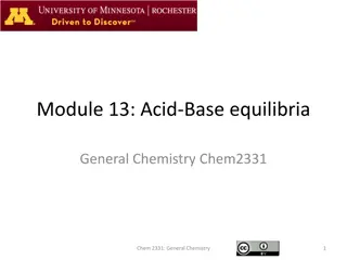 Acid-Base Equilibria and Electrolytes Overview