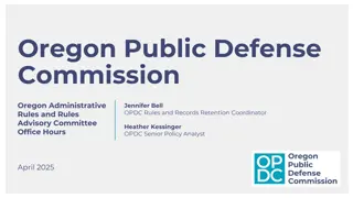 Understanding Oregon Administrative Rules and Rules Advisory Committee