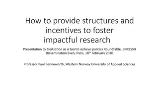 Fostering Impactful Research: Structures & Incentives