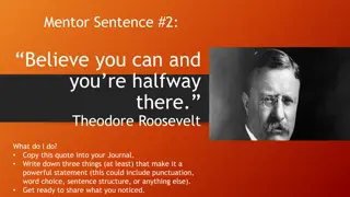 Mentor Sentences Exploration