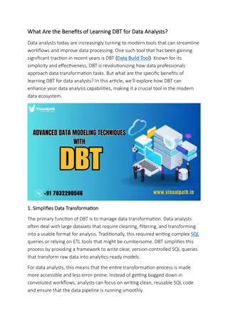 DBT Classes Online - Best Data Build Tool Training