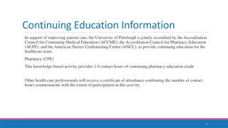 University of Pittsburgh Continuing Education Program for Healthcare Team