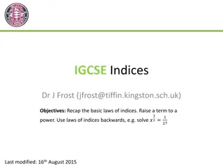 IGCSE Indices Laws and Examples